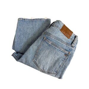 Madewell Midrise Cali Demi-Boot Jeans Button Fly Light Wash Size 27 Denim Retro